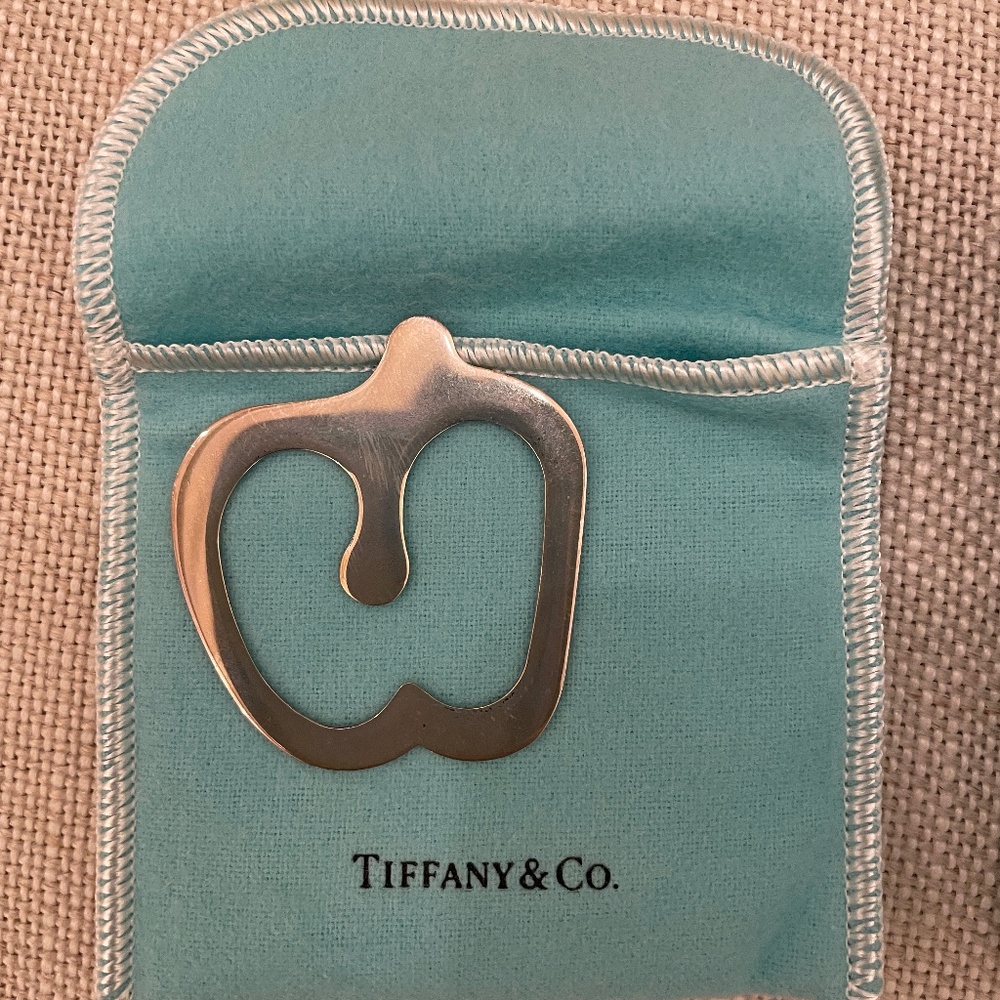 Tiffany & Co. sterling silver "Apple" bookmark designed by Elsa Peretti